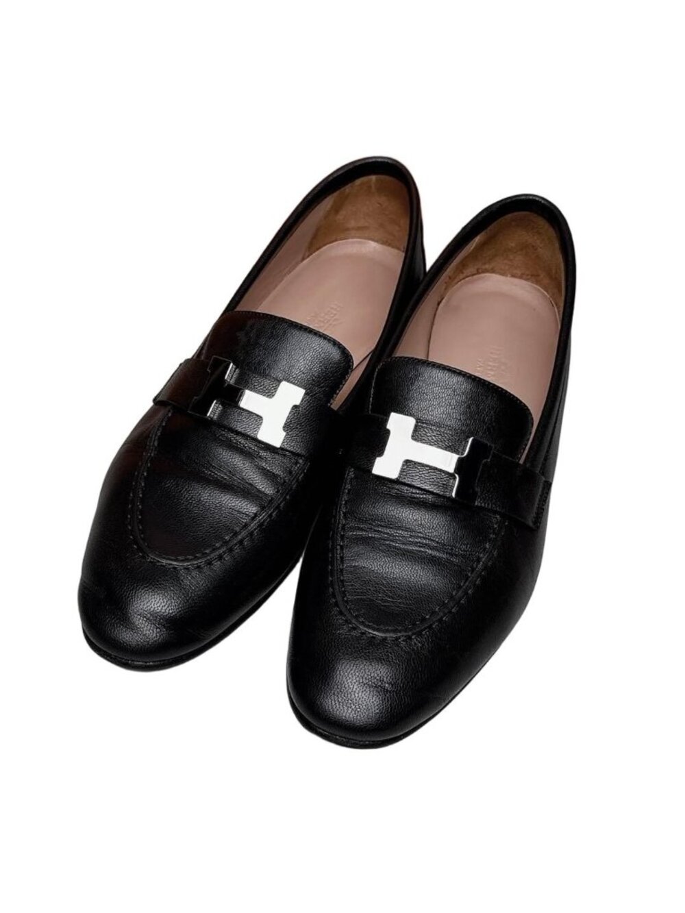 Hermes Mokarin Paris Black Loafers